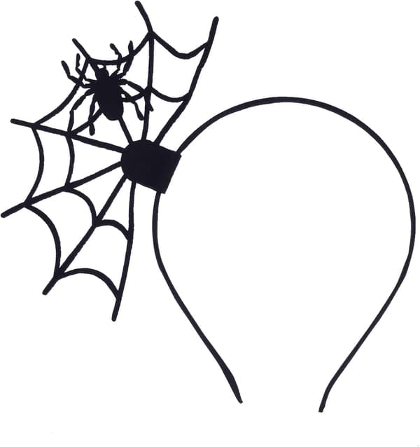 Halloween Spider Web Headband, Halloween Headband Spider Web Fascinator Black Spider Headpiece