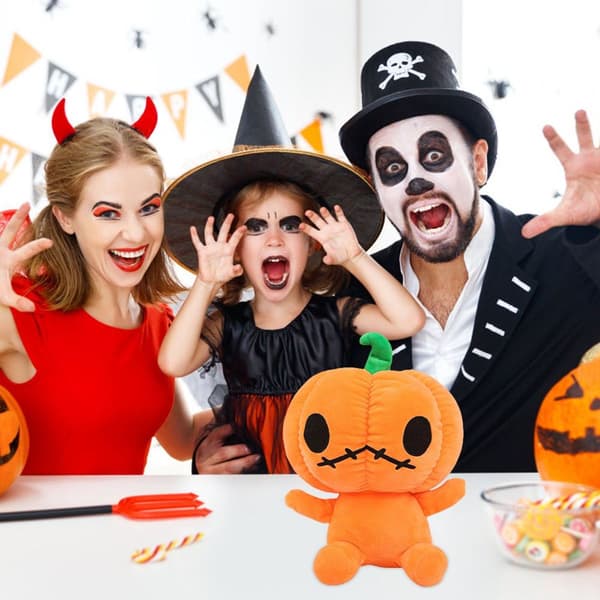 Halloween söt pumpa plyschleksak tecknad fylld fluffig KLB