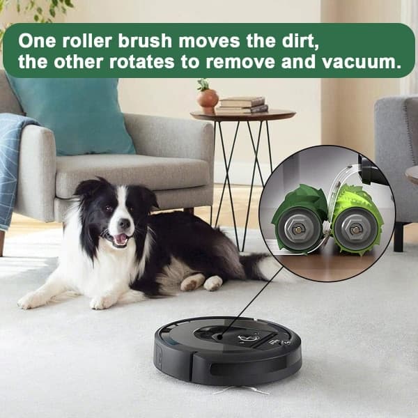 Multi-Surface Gummibørster til iRobot i7 i7+ / i7 Plus i8 E5 E6 E7 Robotstøvsuger, Rulleudskiftningsdele til Roomba E & I-serien