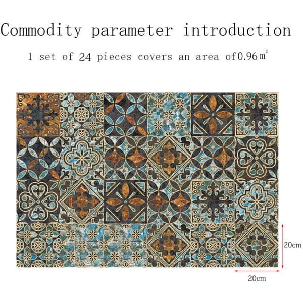 Tapet - PVC Självhäftande Kakeldekor - 24-pack (20x20 cm)