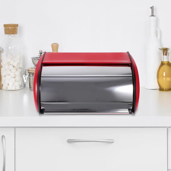 Metal Bread Box, Stainless Steel Storage Container, Drum-shaped Kitchen Container