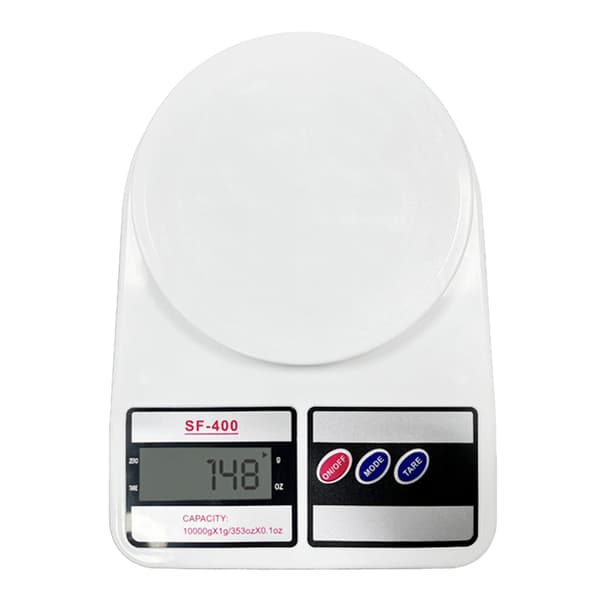 Kitchen Scale 10 kg Low Power Consumption Battery Operated Portable ABS White Baking Scale for Home