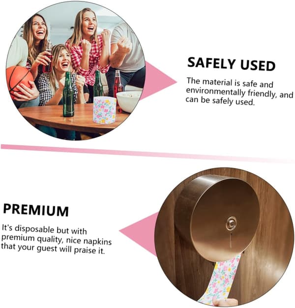 Färgglad tryckt toalettpappersrulle, 2-pack, 2-lagers toalettpappersservett