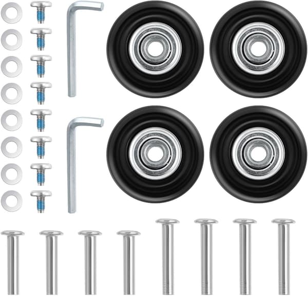 Kuffert Trolley Hjul Udskiftning Gummi Sort Rejse
