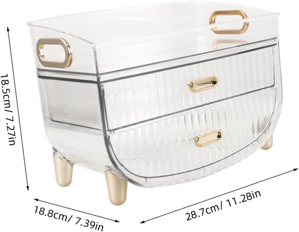 Large Makeup Box Desktop Jewelry Box Makeup Tool Organizer Skincare Organizer