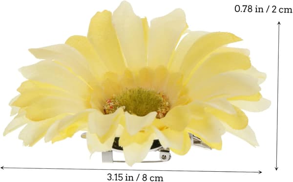 12 stk. blomsterhårnåle kunstige solsikkehårnåle dekorative pyntehårspænder til strandferiefest