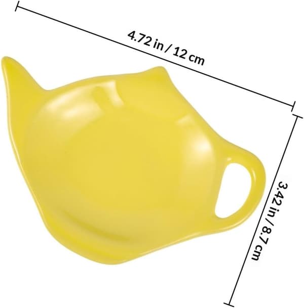 Ceramic Teacup Saucer in Teapot Shape Easy to Clean Decorative Teacup Tray