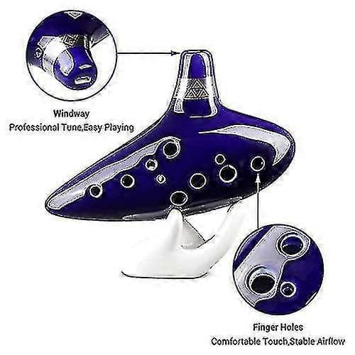 Zelda Ocarina med sangbok, 12-hulls Alto C Zelda Ocarinas