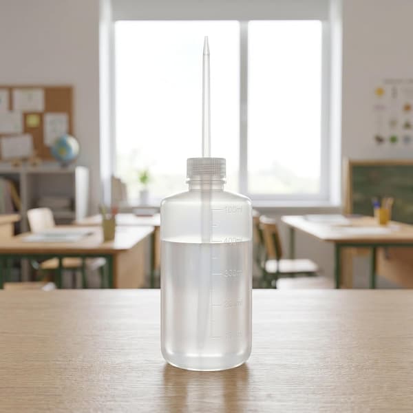 6 stk. plastflaske med rett hals 500 ml 16,9 oz klemme