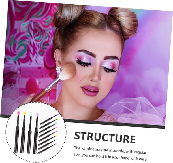 Silicone Lip Balm Applicator Small Silicone Brush 12pcs 11.5Cm Portable for Lip Gloss Application Women's Makeup Tool