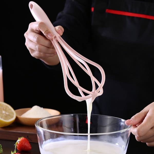 Smart Tool Silicone Whisk Durable Practical Heat Resistant Pink KLB