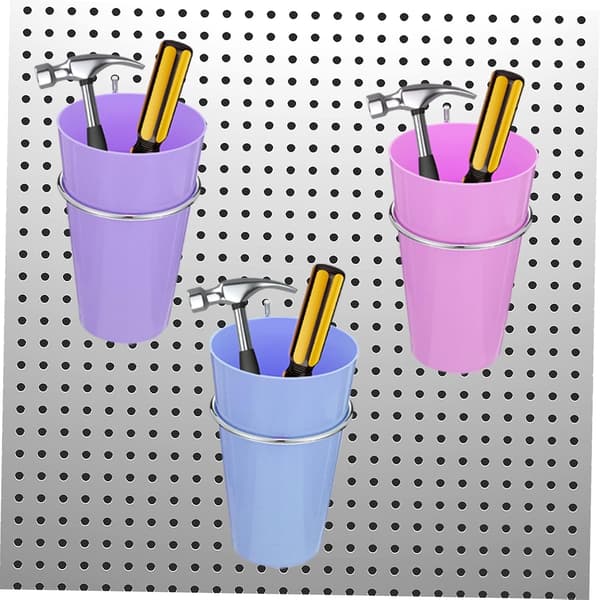 5 st Peg Board Burkkrokar Runda Krokar Pegboard Tillbehör Metall Peg Board Kopphängare