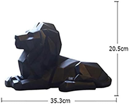 1 st Lejon Skulptur Prydnader, Geometrisk Skulptur Harts Leopard