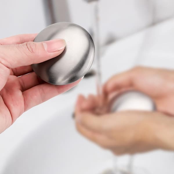 Deodorizing Soap Stainless Steel Soap Round Stainless Steel Creative Design Delicate Detail Safe