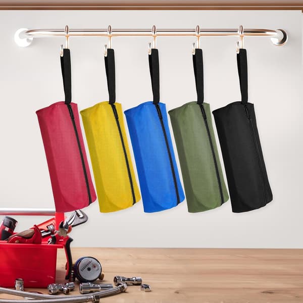 5-pack: Small Tool Storage Bag - Canvas Zipper Pouch for Screwdrivers, Pens, and Small Items