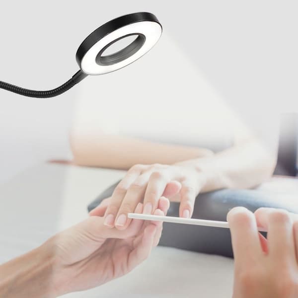 Dimmable 360 Degree Flexible Clamp Lamp with USB Inner Lighting for Desk KLB