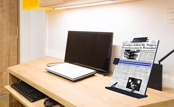 Svart metall dokumenthållare för kontor med 7 justerbara positioner 3