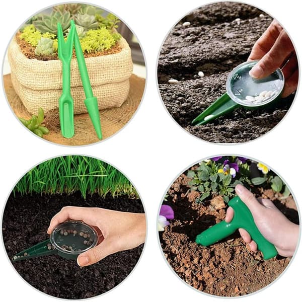 Haveværktøj såmaskine, miniature haveværktøj, mini såmaskine til haveplanter