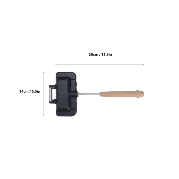 Dobbeltsidet sandwichpande, bageform med forsegling til brød, non-stick, køkkenredskab