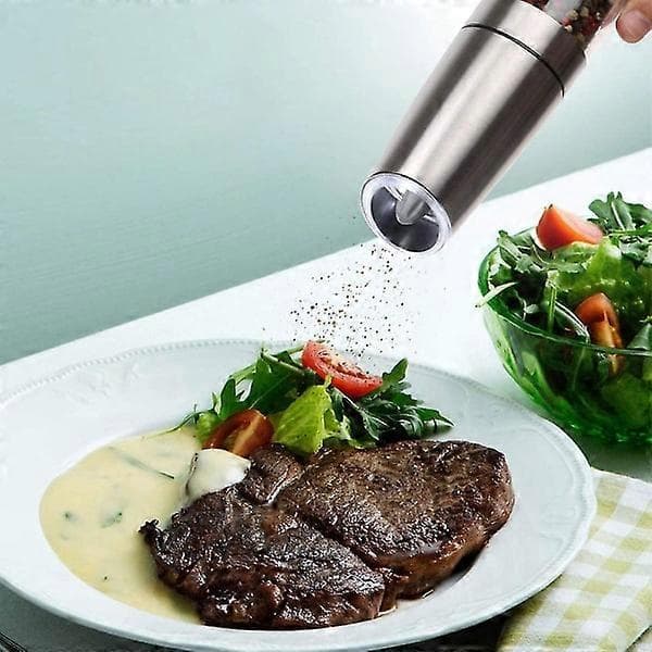 Electric Salt and Pepper Grinder, with Adjustable Coarseness