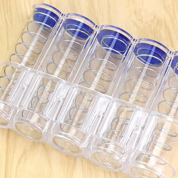 Multilayer Stackable Coin Storage Tube Large Capacity Transparent Coin Bank for Office