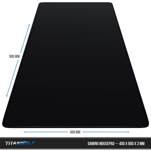Speed Gaming Musematte Svart 800 x 400mm - XXL Musematte - Bordmatte Størrelse - forbedrer presisjon og hastighet
