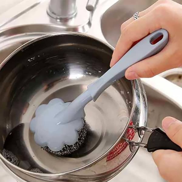 Long-handled dish brush - For cleaning pots - Frying pans - Plates and cutlery - Kitchen
