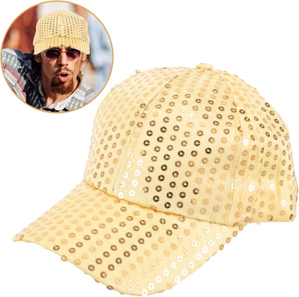 Sparkling Sequin Cap for Women, Shiny Carnival Party Hat with Breathable Design