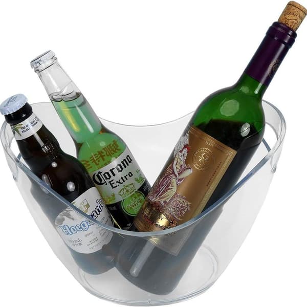 Läpinäkyvä elintarvikelaatuinen akryylijääämpäri, 3,5 l, läpinäkyvä