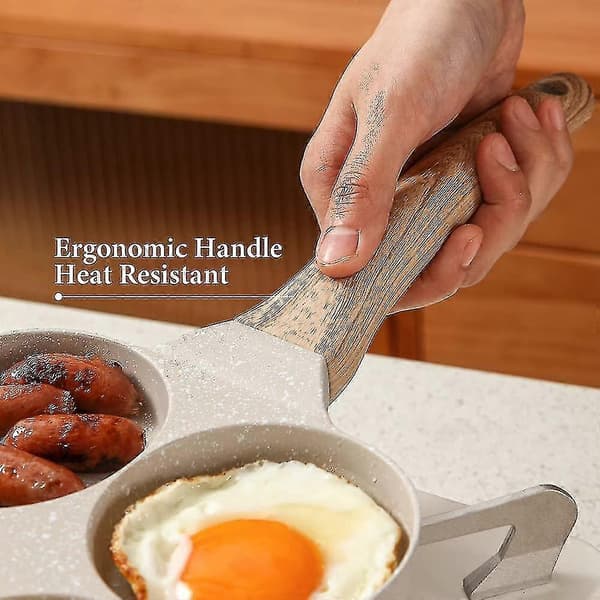 Pancake Pan, 4-Cup Egg Frying Pan, Non-Stick Omelette Pan, Breakfast Burger Pan (FMY)