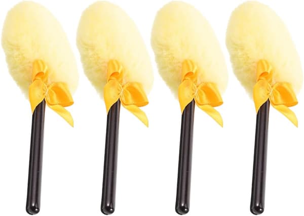 4 stk. kølleformede bløde makeupapplikatorer til ansigt og krop, fluffy pudderapplikatorer