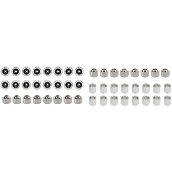 48-pak 3D-printerhjul med gummikuglelejer til Anet Series 3D-printere (sølv)