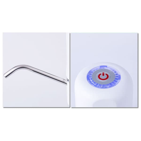 Portable Electric Pump Bottle Pump USB Charging Gallon Dispenser Pump for Kitchen (White)
