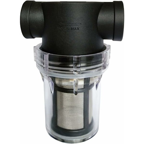 Rörledningsfilter 3/4\" för vattenpump med 80 mesh rostfritt stålfilter