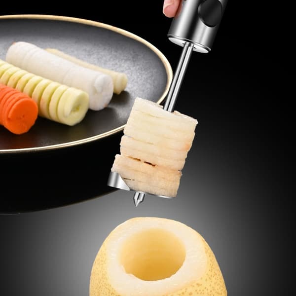 4-piece Stainless Steel Core Remover Set Kitchen Tool for Fruit Vegetables Silver silver
