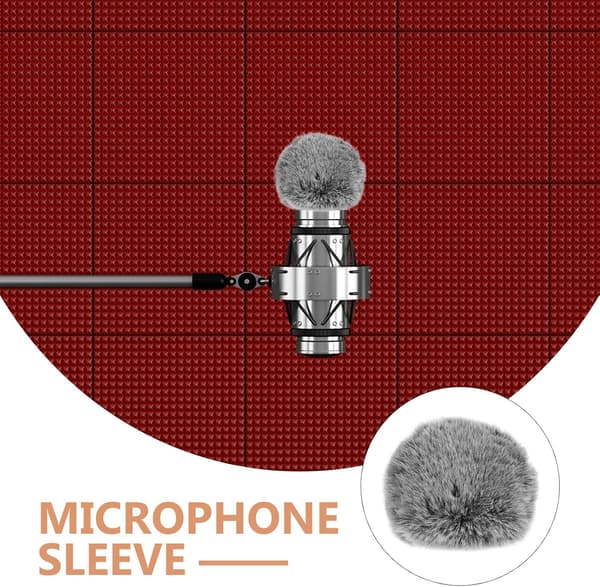 Furry Windshield Microphone Muff Soft Comfortable Artificial Fur Wind Protection Outdoor Audio Recordings