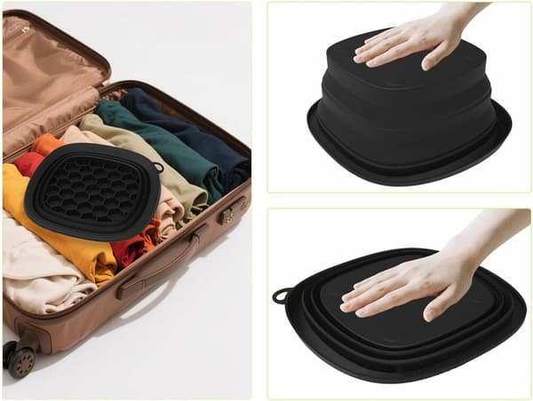 Ice Bath for Face - Foldable Silicone Facial Ice Bath Bowl, Foldable Spa Tool with Built-in Tray, Portable Reusable Wash Basin for Firmness