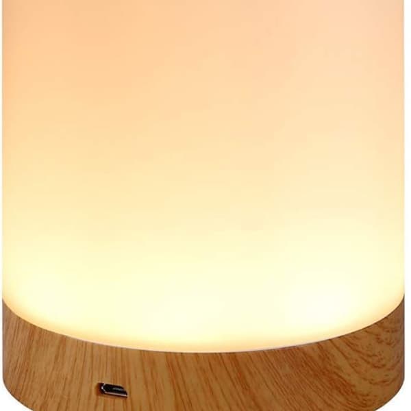 LED Bedside Lamp, Amouhom Dimmable Atmosphere Table Lamp for Bedroom KLB