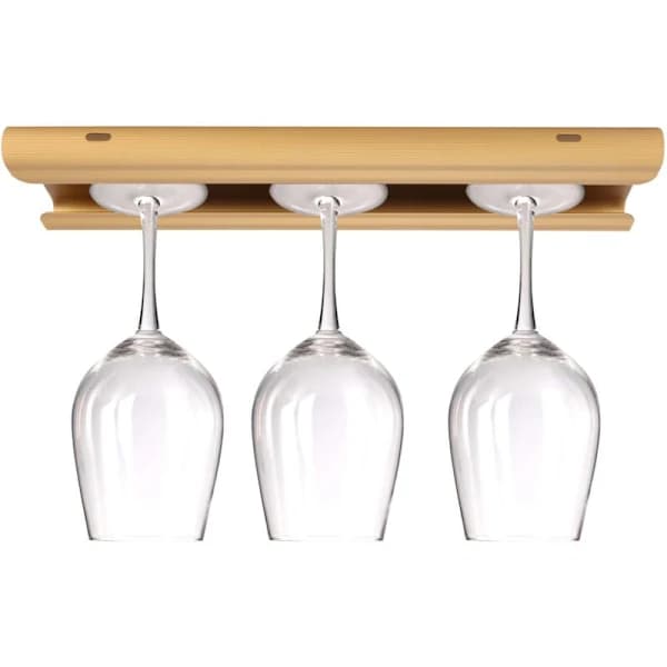 Kitchen Storage Accessories, Upside Down Wine Glass Rack, Utensil Holder, Home Kitchen Cabinet, Bar Decor, Bronze.