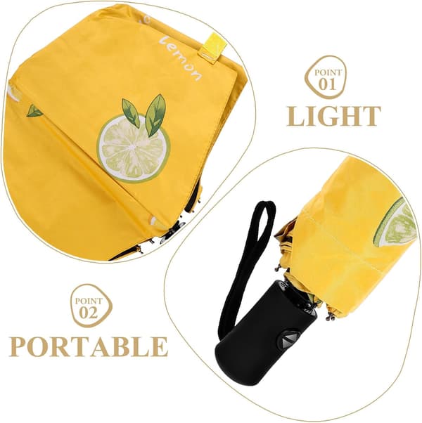 Automatic Printed Folding Sun Umbrella with Black Coating UV Protection, Compact Travel Rain and Sun Umbrella