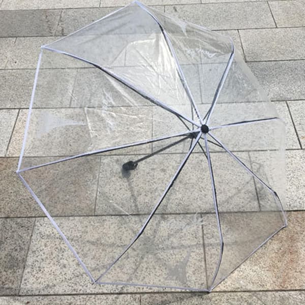 Transparent Automatic Umbrella - Triple Trendy Transparent Travel Umbrella, 1 pc