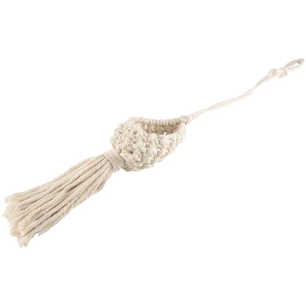 Boho Macrame Luftplanteophæng Tillandsia Hængende Kurv Rebholder Blomsterindretning (13CM)