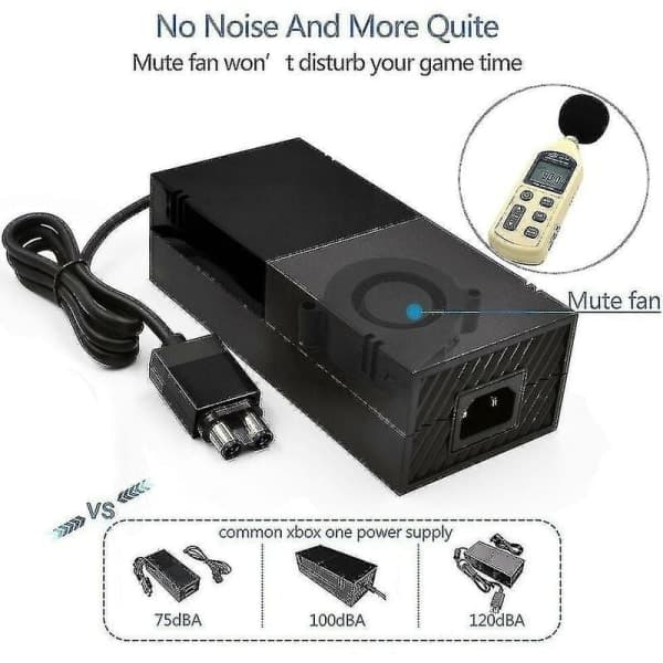 Xbox One Strömförsörjning, [Uppgraderad Version] Xbox AC Adapter Ersättningsladdare Strömförsörjning för Microsoft Xbox One, Spänning 100-240V)