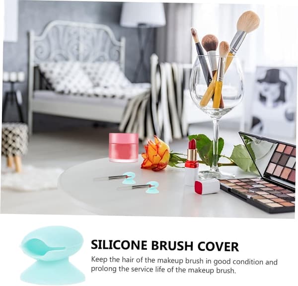 10 stk. silikone læbebørstebeskyttere Makeupbørstebeskyttere til læbepomadeapplikator til rejser og daglig brug