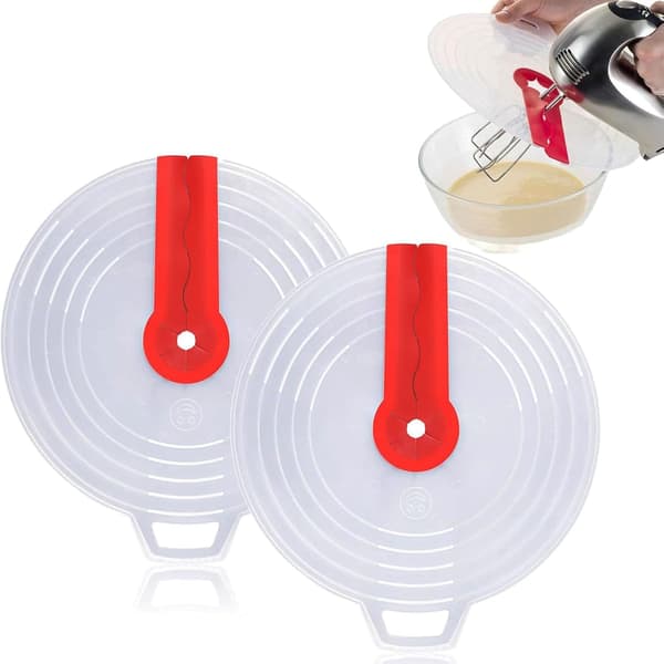 2-pack mixer splash guard lid, splash-proof scald lid, splash-proof lid, silicone splash guard, 31x34 cm