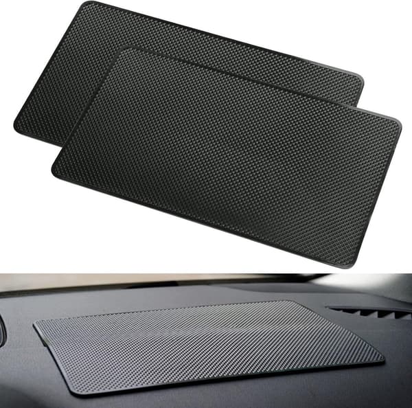 2 stk. 27 x 15 cm sklisikre matter til bilens dashbord, sklisikker matte til dashbordet