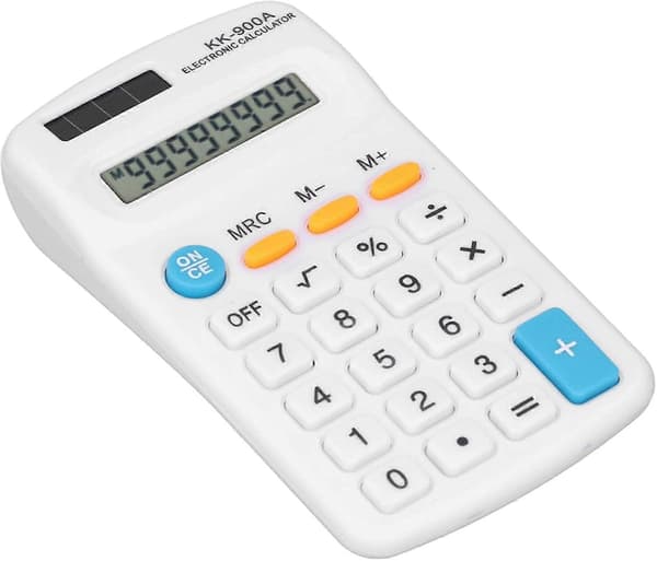 Small Calculator, Handheld Calculator 8 Digits with LCD Display Battery Life Clear Sensitive Button Solar Power -Yx