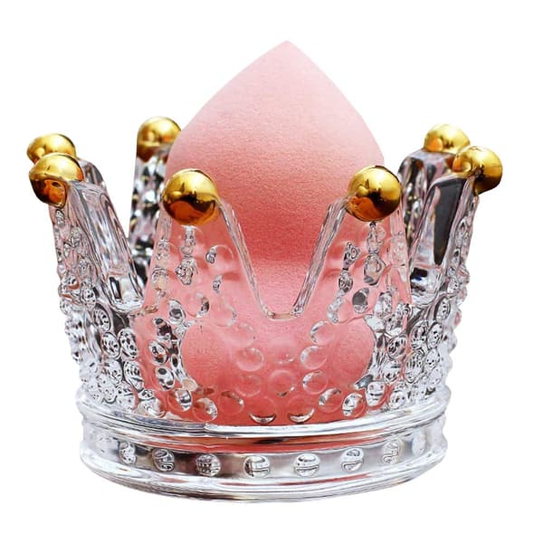 Beauty Sponge Holder Clear Glass Puff Beauty Egg Storage Rack