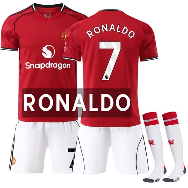 Man Utd 25/26 Hjemmetrøje til Voksne & Børn - Ronaldo 7 16 16