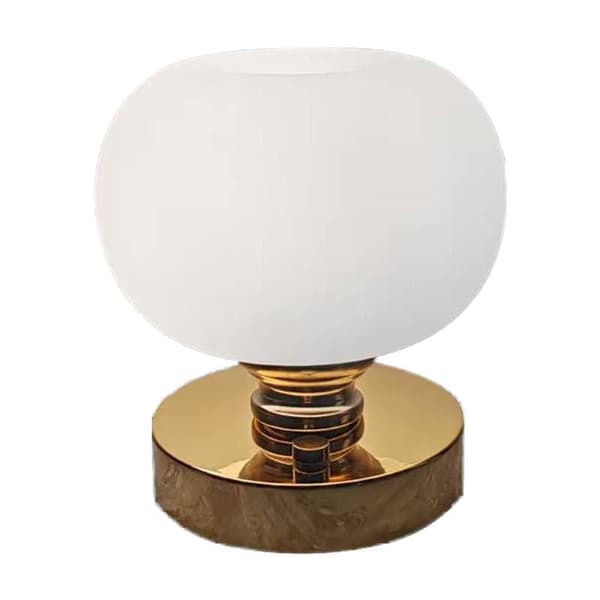 Bordslampa - USB-laddad LED-lampa i Metall (Guld/Vit) | För Kontor, Vardagsrum & Sovrum